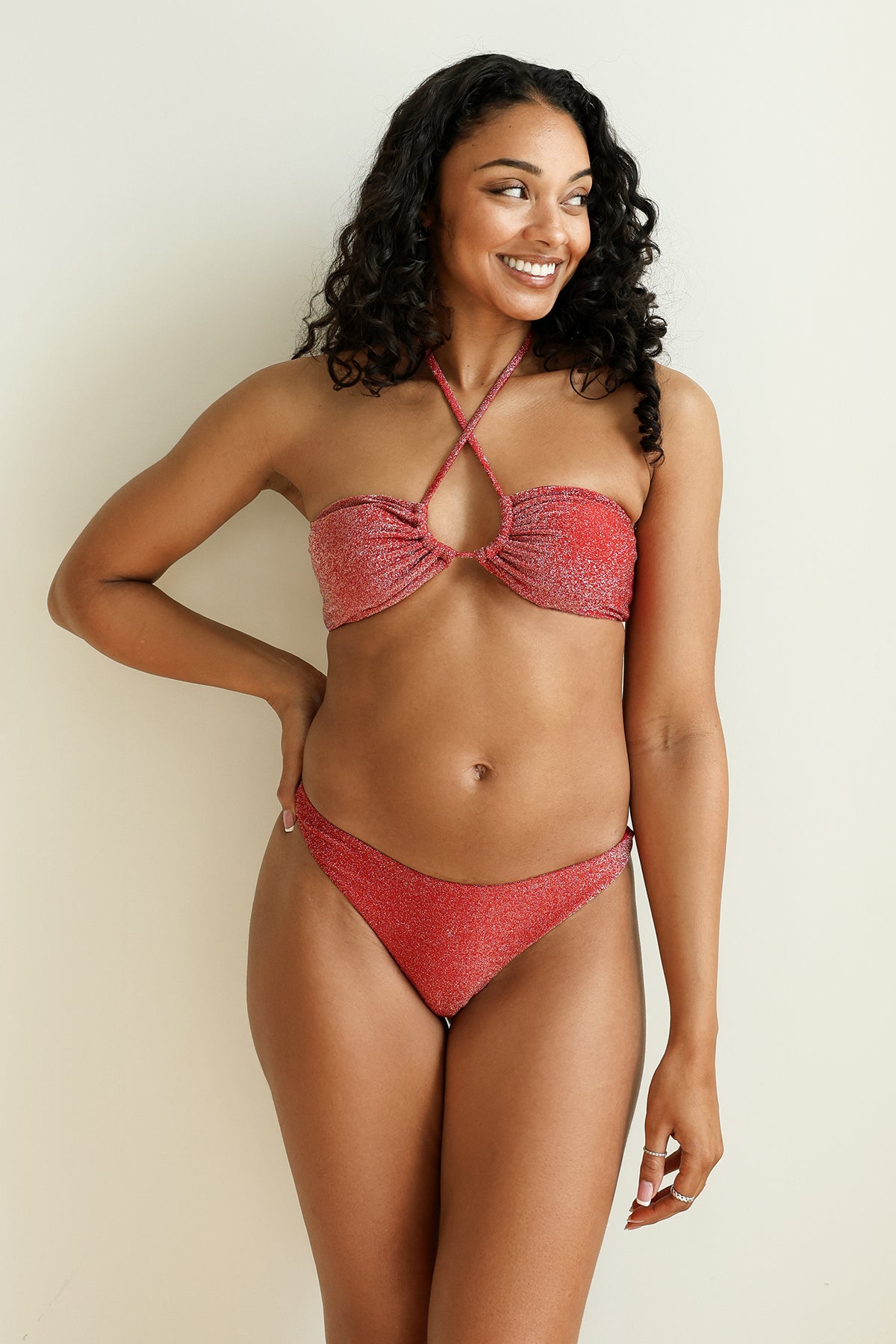 Alternative view of Amalfi String Tie Bandeau Bikini Top